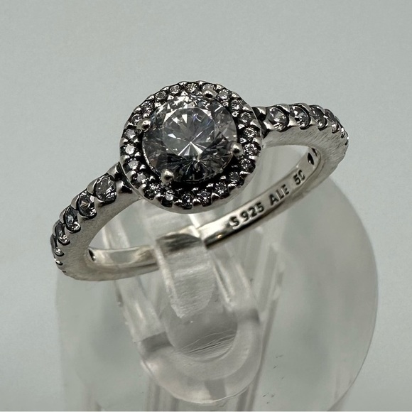 Pandora Classic Elegance Halo Ring – Sterling Silver 925 with Clear CZ – Size 50 - Picture 14 of 14